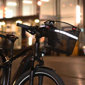 Produktbild für Fahrradkorb KLICKfix Uni, silber, aus Metall, 16 Liter