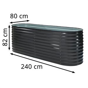 Produktbild für Hochbeet Westmann Grow Faster Oval, aus Stahl