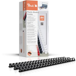 Plastikbinderücken Peach PB414-02, schwarz, für A4