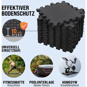 Produktbild für Bodenschutzmatte Monzana Puzzlematte, schwarz