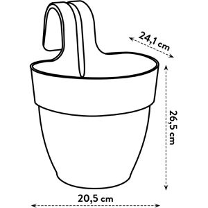 Produktbild für Blumenkasten elho Vibia Campana Easy Hanger Small, anthrazit