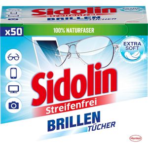 Brillenputztücher Sidolin Brillentücher streifenfrei, feucht