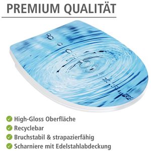 Produktbild für WC-Sitz Wenko Droplets 24082800, oval, aus Thermoplast