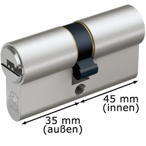 Produktbild für Schließzylinder BASI V55, mit 5 Schlüsseln