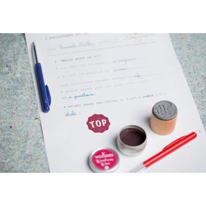 Produktbild für Motivstempel Colop Woodies Set Motivation, aus Holz