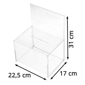 Produktbild für Spendenbox Böttcher-AG Premium, Acryl, transparent, glasklar