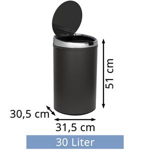 Produktbild für Mülleimer Les-Collectors N235, Sensor, dunkelgrau