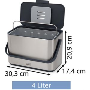 Produktbild für Mülleimer JosephJoseph Collect, silber