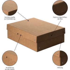 Produktbild für Aufbewahrungsbox Falken Pure Box Nature, 7 Liter