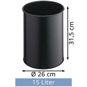Produktbild für Papierkorb Durable 330101, schwarz