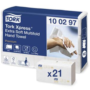Papierhandtücher Tork Xpress Premium, 100297, H2, 2-lagig