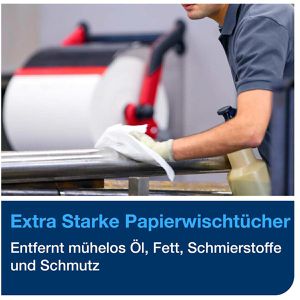 Produktbild für Putztuchrolle Tork 473382, W1 / W2, aus Zellstoff, weiß