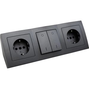 Tischsteckdose McPower Flair, mit 0,15m Kabel