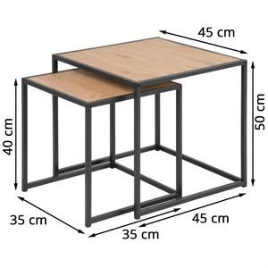 Produktbild für Couchtisch AC-Design Seaford, aus Holz / Metall, wildeiche
