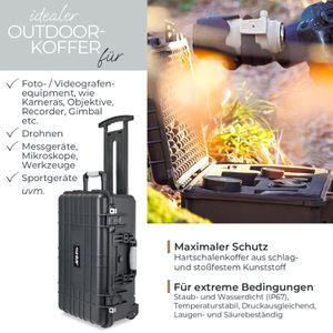 Produktbild für Transportkoffer HMF ODK400, abschließbar, aus Kunststoff
