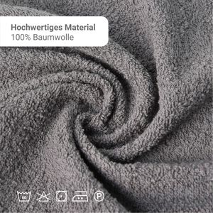 Produktbild für Handtuch NatureMark Frottier, anthrazit, 50 x 100 cm