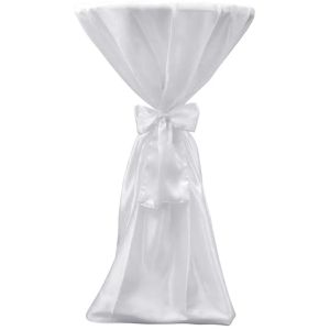 Produktbild für Tischhusse vidaXL mit Schleifenband, 241187, Ø 60 cm