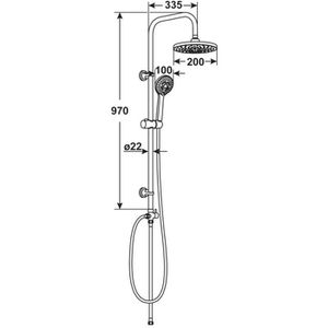 Produktbild für Duschsystem Cornat Round Neo, verchromt