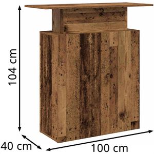 Produktbild für Empfangstheke vidaXL 859058, altholz braun