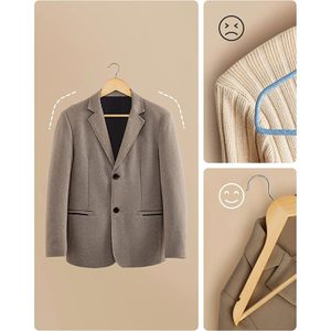 Produktbild für Kleiderbügel Songmics CRW001-10, aus Ahornholz