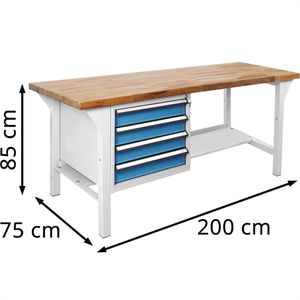 Produktbild für Werkbank ADB Profi 2000, 42693, blau