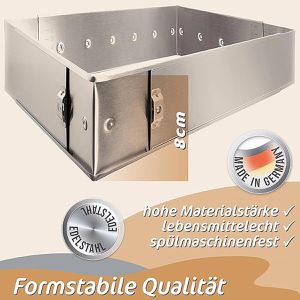 Produktbild für Backrahmen 4smile Vulcano, mit Schrauben, aus Edelstahl