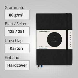 Produktbild für Notizbuch Leuchtturm1917 Bauhaus Edition, Karton Hardcover