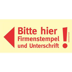 Haftmarker BIZSTIX Firmenstempel und Unterschrift