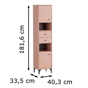 Produktbild für Badschrank Schildmeyer Smash 701983, mit 4 Füßen, apricot