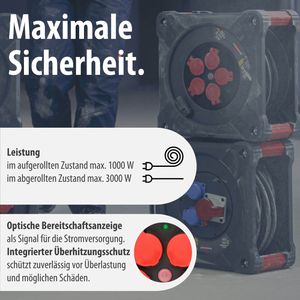 Produktbild für Kabeltrommel Brennenstuhl Professional, 33 + 5m