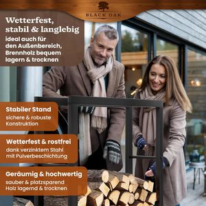 Produktbild für Kaminholzregal Black-Oak Jack, schwarz