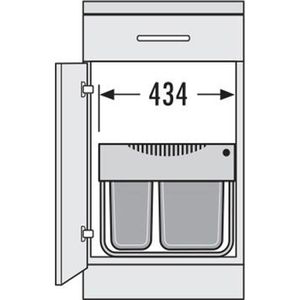 Produktbild für Einbaumülleimer Hailo AS Raumspar Tandem 3644731