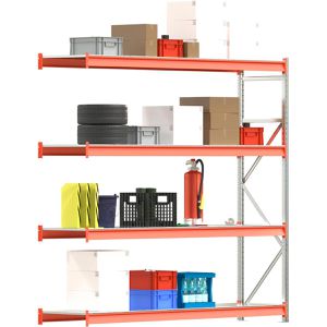 Produktbild für Anbauregal Regalwerk EMMA, 4 Metallböden