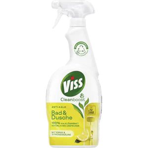 Viss Badreiniger Cleanboost Anti-Kalk Bad und Dusche, Spray, mit Essig und Zitronensäure, 750ml