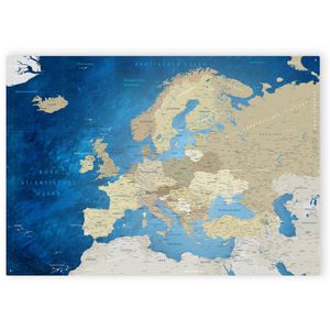Europakarte Lana-KK Meerestiefe, rahmenlos