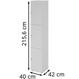 Produktbild für Schließfachschrank Hammerbacher 264l3, lichtgrau