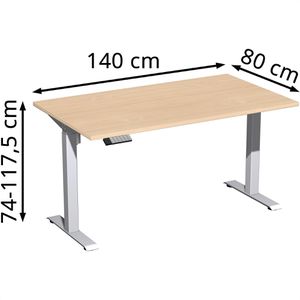 Produktbild für Schreibtisch Geramöbel Elevate Home, buche / silber