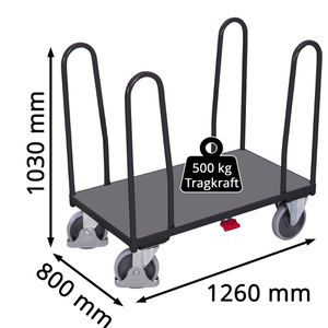 Produktbild für Transportwagen VARIOfit Seitenbügelwagen, sw-800.204/AG