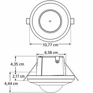 Produktbild für Präsenzmelder Theben LUXA 104 S360-200-24 DE-UP WH