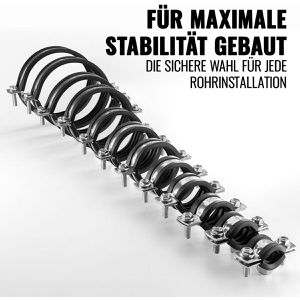 Produktbild für Rohrschelle Poppstar 1011134, Schraubrohrschelle, Set
