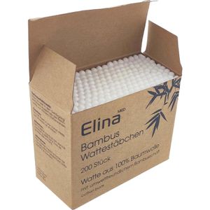Produktbild für Wattestäbchen Elina-med Bambus, Papier, 7,5cm