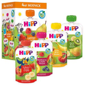 Produktbild für Fruchtpüree HiPP Lieblingsfrüchte Mixpack,100% Frucht, BIO