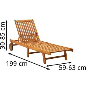 Produktbild für Sonnenliege vidaXL 311871, aus Holz