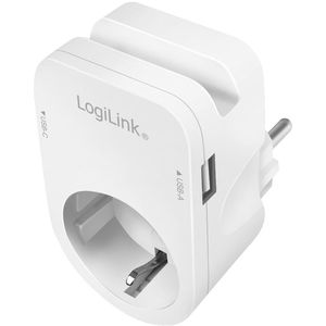 Produktbild für Steckdosenadapter LogiLink PA0259, weiß