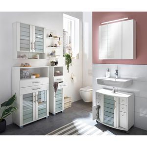 Produktbild für Badschrank Schildmeyer Niko 105652, mit 4 Füßen, weiß
