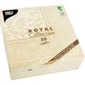 Servietten Papstar Royal Collection Ornaments 40 x 40 cm, 1/4-Falz, champagner, 50 Stück