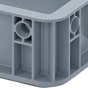 Produktbild für Eurobox AUER EG 43/75 HG, grau, 6,9 Liter