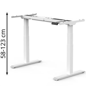 Produktbild für Schreibtischgestell FlexiSpot E7W 2026, weiß, 4 Memoryspeicher