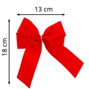 Produktbild für Geschenkschleife Präsent Valvet, 4-ohrig, rot