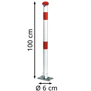 Produktbild für Absperrpfosten Alberts Grünenthal, rot/weiß, aus Metall